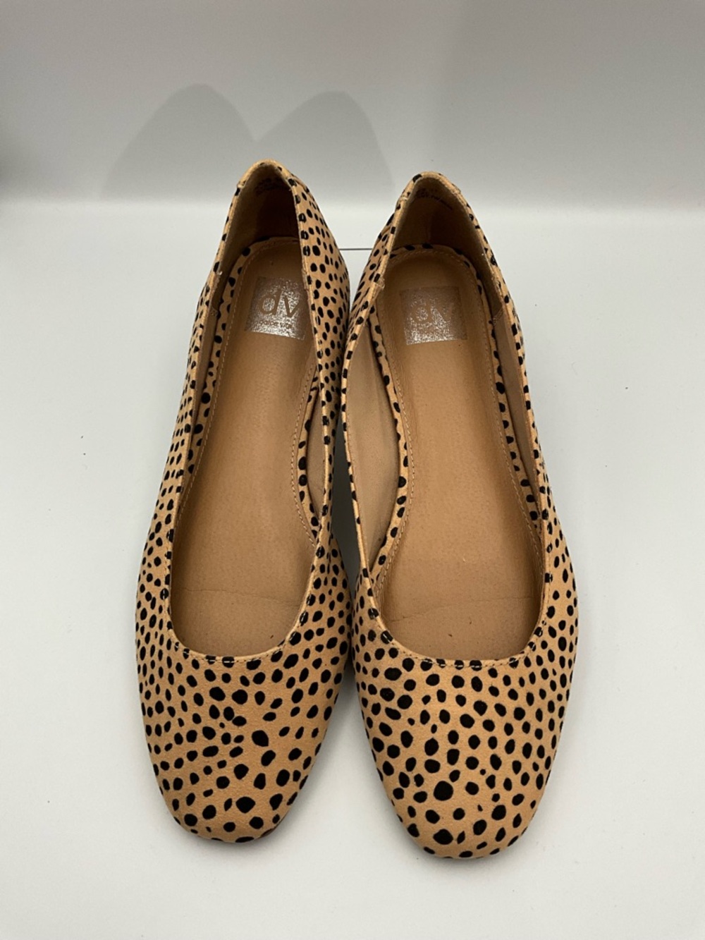 Dolce Vita Flats Size 11 Tan and Black Leopard-Print Ballet Flats